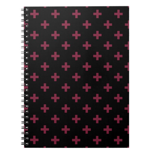 Caderno Espiral A poca de amora cruza a preto (Frente)