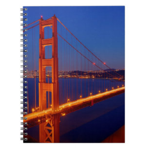 Caderno Espiral A ponte icónica com San Francisco