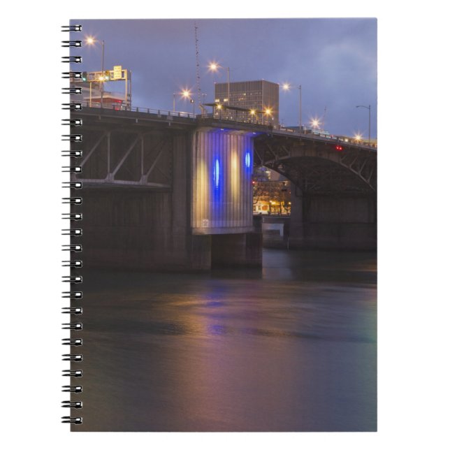 Caderno Espiral A ponte Morrison sobre o rio Willamette (Frente)