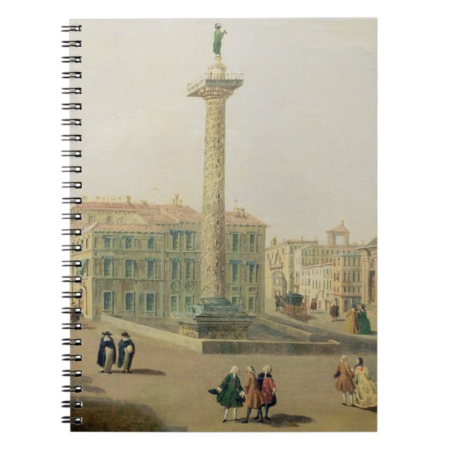 Caderno Espiral A praça Colonna, Roma (Frente)