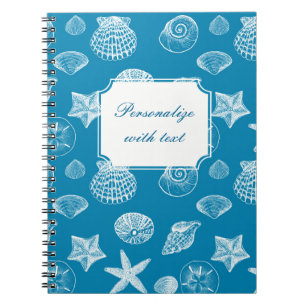 Caderno Espiral A praia náutica descasca o branco do Aqua