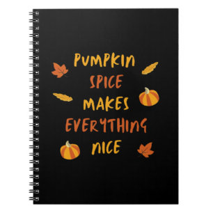 Caderno Espiral A Pumpkin Spice Torna Tudo Legal - Citação Do Outo