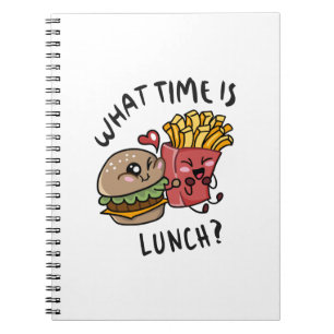 Caderno Espiral A que horas é o almoço