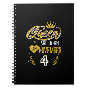 Caderno Espiral A Rainha dos Presentes de 4 Anos foi Nascer em 4 d