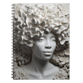 Caderno Espiral A rainha negra melanina é uma flor encaracolada pa