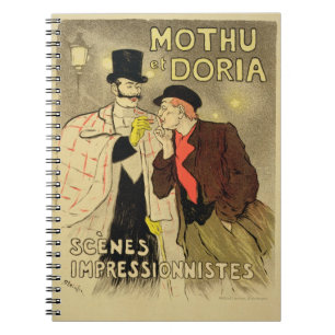Caderno Espiral A reprodução de uma propaganda de poster 'Mothu 