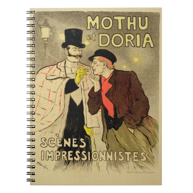 Caderno Espiral A reprodução de uma propaganda de poster 'Mothu e (Frente)