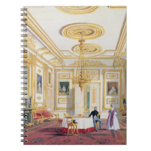 Caderno Espiral A sala de estar branca no castelo de Windsor (cor