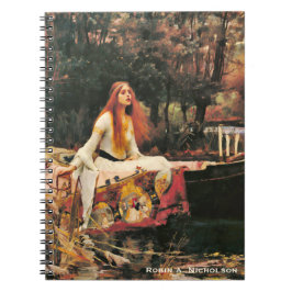 Caderno Espiral A senhora do Waterhouse de Shalott personalizou
