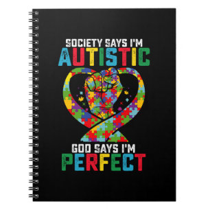 Caderno Espiral A sociedade diz que sou autista Deus diz que sou p