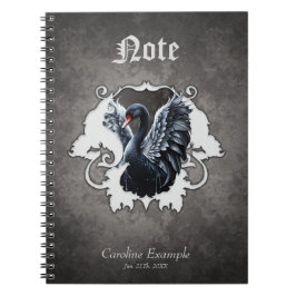 Caderno Espiral À sombra da elegância: Um cisne negro.