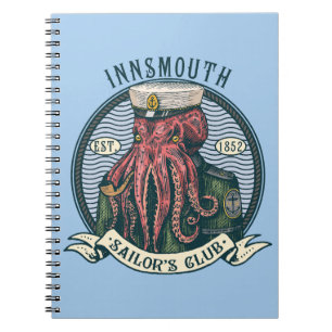 Caderno Espiral A sombra sobre o nsmouth Lovecraft Cthulhu Sailor