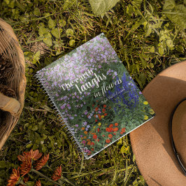Caderno Espiral A Terra Ri em Flores Citação Floral