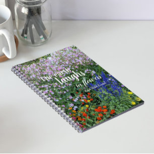 Caderno Espiral A Terra Ri no Jardim Floral das Flores