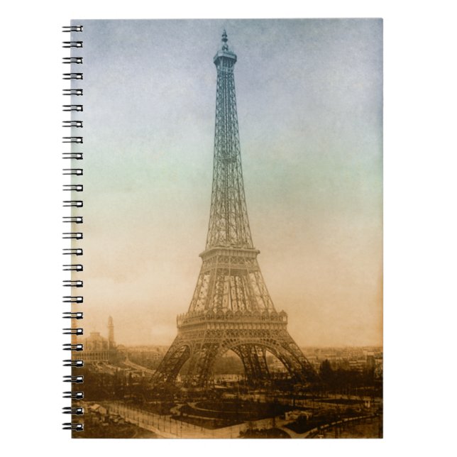 Caderno Espiral A torre Eiffel no notebook de Paris (Frente)
