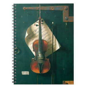 Caderno Espiral A velha Violina Still Life por William Michael Har
