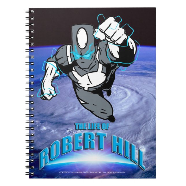 Caderno Espiral A vida do notebook Robert Hill (Frente)