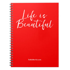 Caderno Espiral A Vida É Bonita | Marca do Blog Red Business