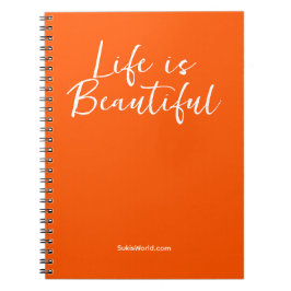 Caderno Espiral A Vida É Bonita | Orange Business Blog Marca