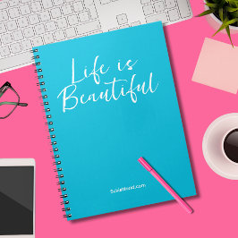 Caderno Espiral A Vida É Bonita | Turquoise Business Blog Marca