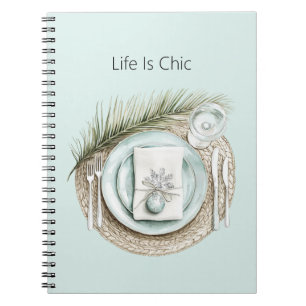 Caderno Espiral A vida é Chic Configuração de Local Tropical
