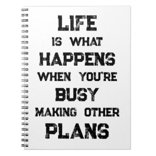 Caderno Espiral A Vida É... Citação Motivacional Engraçada