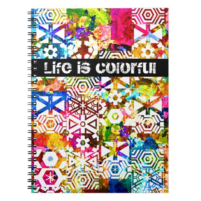 Caderno Espiral A vida é colorida (Frente)