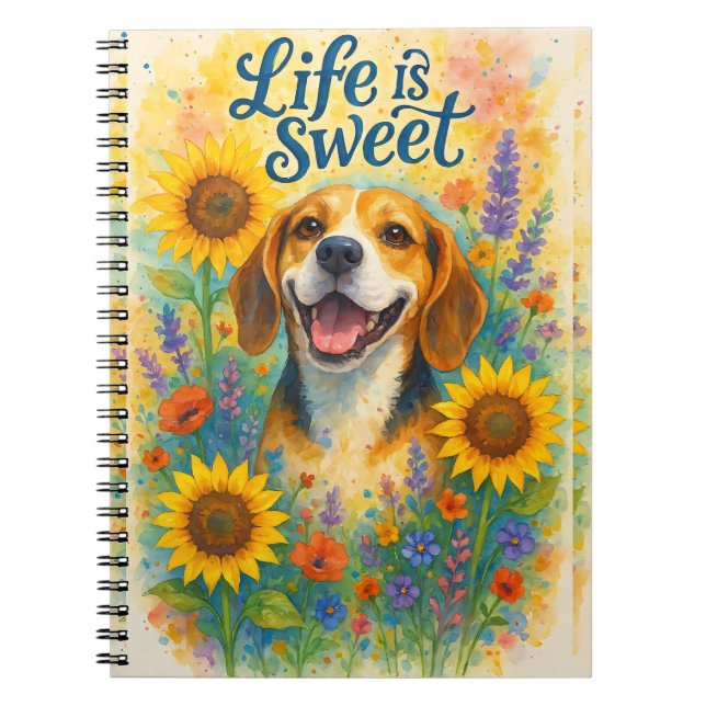 Caderno Espiral A vida é doce  (Frente)