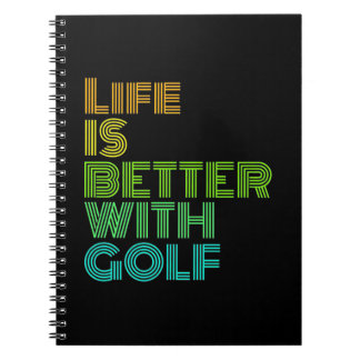 Caderno Espiral A Vida É Melhor Com Golfe