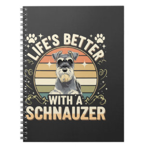 Caderno Espiral A Vida é Melhor Com Um Amante de Cachorro Retro Sc