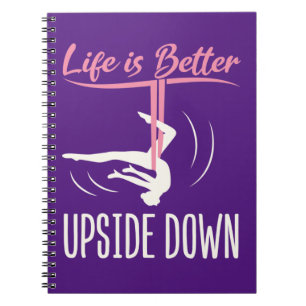 Caderno Espiral A vida é melhor do que o ioga aéreo