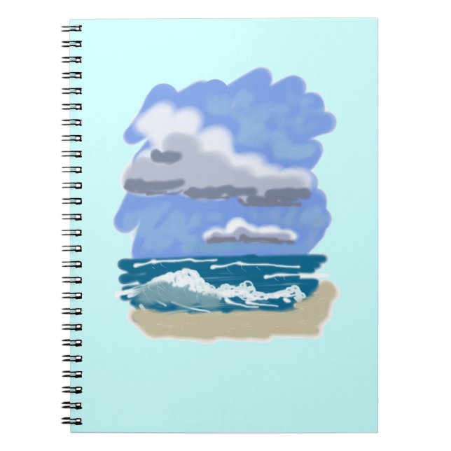 Caderno Espiral A vida é melhor na praia (Frente)
