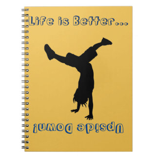 Caderno Espiral A vida é toda sobre os handstands!