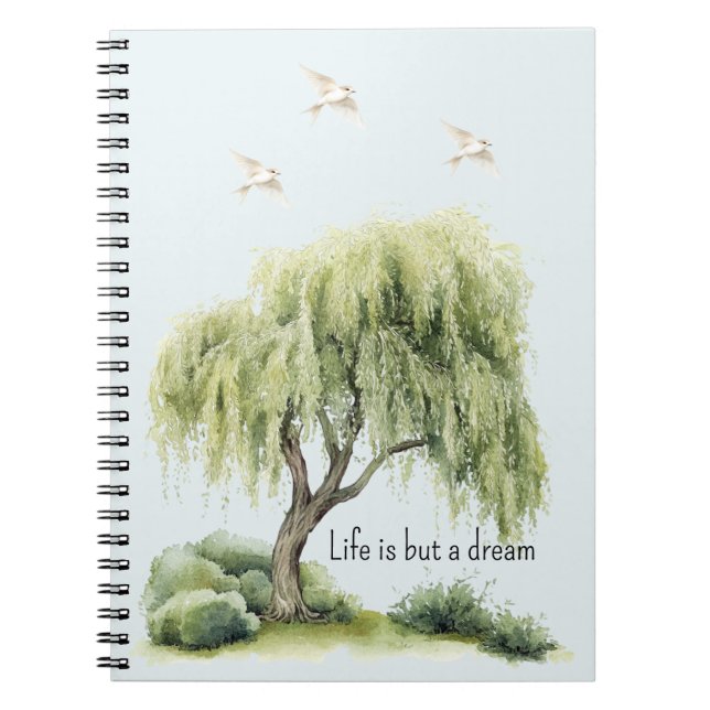 Caderno Espiral A vida é uma árvore de sonho Pássaros (Frente)