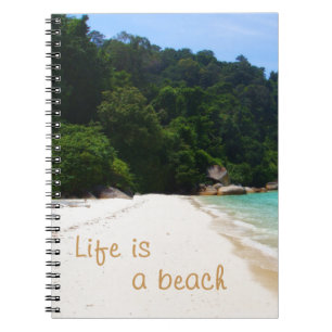 Caderno Espiral A vida é uma praia