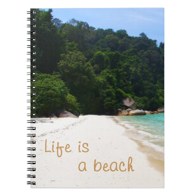 Caderno Espiral A vida é uma Praia (Frente)