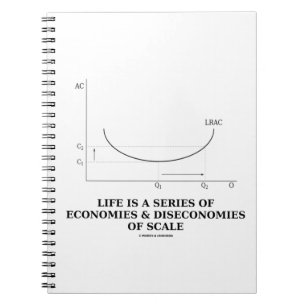 Caderno Espiral A vida é uma série de economias & de escala dos