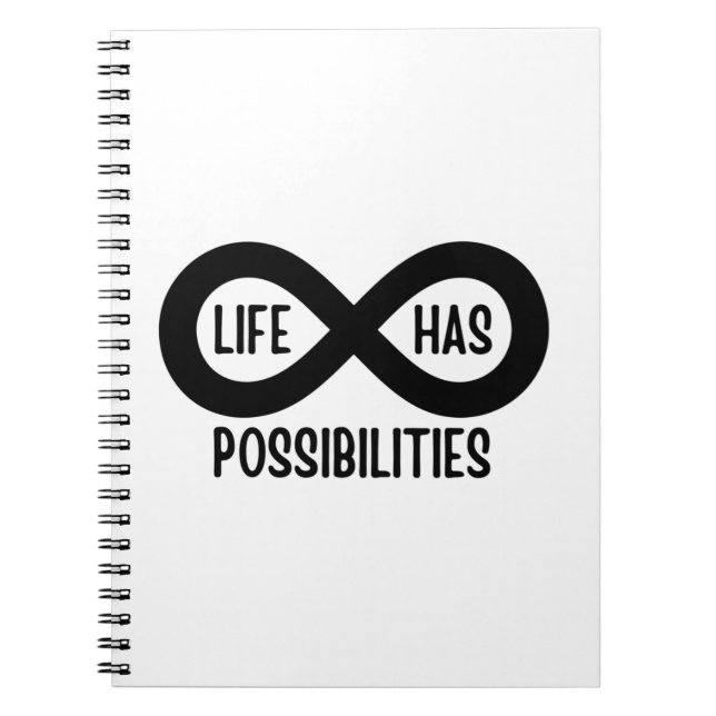 Caderno Espiral A Vida Matemática nerd Possui Possibilidades (Frente)