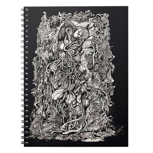 Caderno Espiral A vida sem pele pelo notebook Brian Benson (Frente)