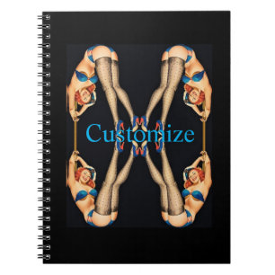 Caderno Espiral A Vintage Acrobatic Pinups Thunder_Cove