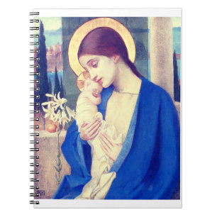 Caderno Espiral A Virgem Maria e o Menino Jesus Graça Renascentist