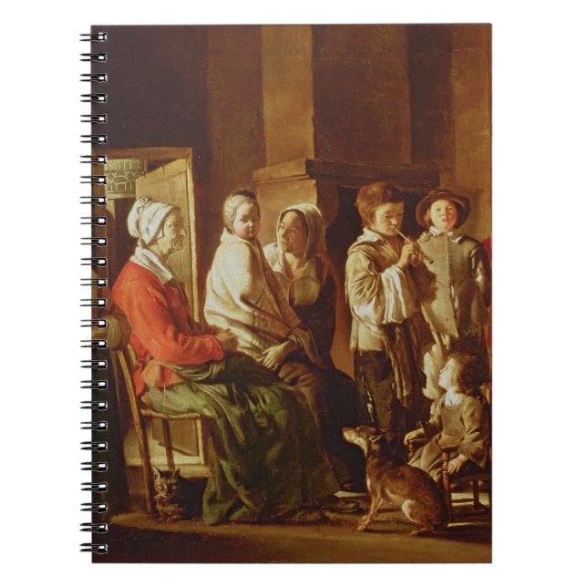 Caderno Espiral A visita à avó (óleo em canvas) (Frente)