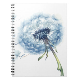 Caderno Espiral A wind blowing dandelion flower