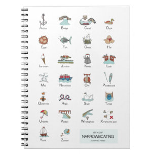 Caderno Espiral A-Z de notebook estreitando