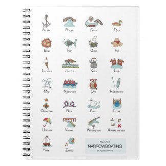 Caderno Espiral A-Z de notebook estreitando