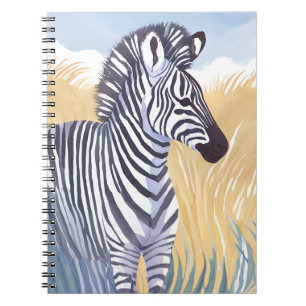 Caderno Espiral A Zebra   Animal Safari Nature aquarela