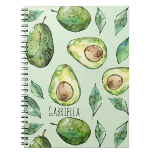 Caderno Espiral Abacates Verdes & Folhas
