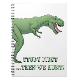 Caderno Espiral Abastecimento escolar de dinossauros T-Rex