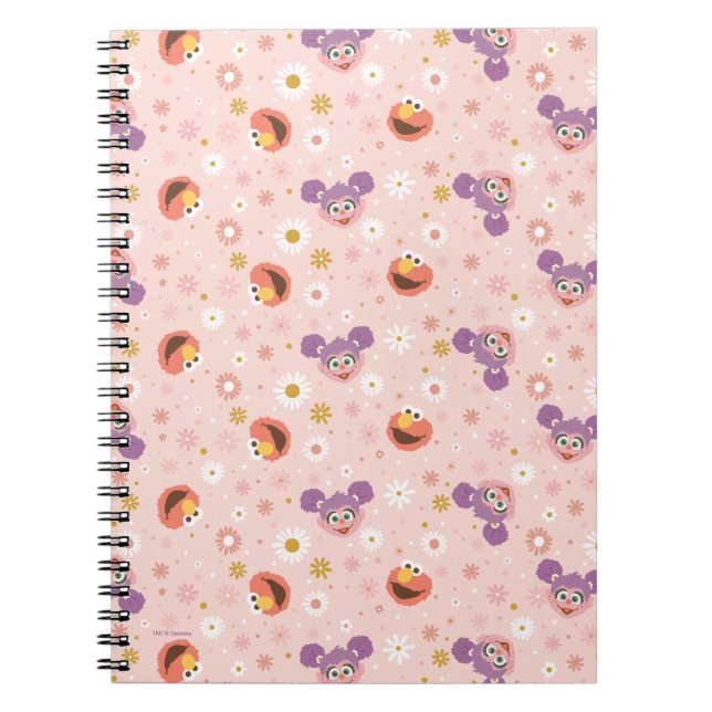 Caderno Espiral Abby Cadabby & Elmo | Padrão Florestal (Frente)
