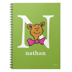 Caderno Espiral ABC do Dr. Seuss: Letra N - Branco   Adicione seu 